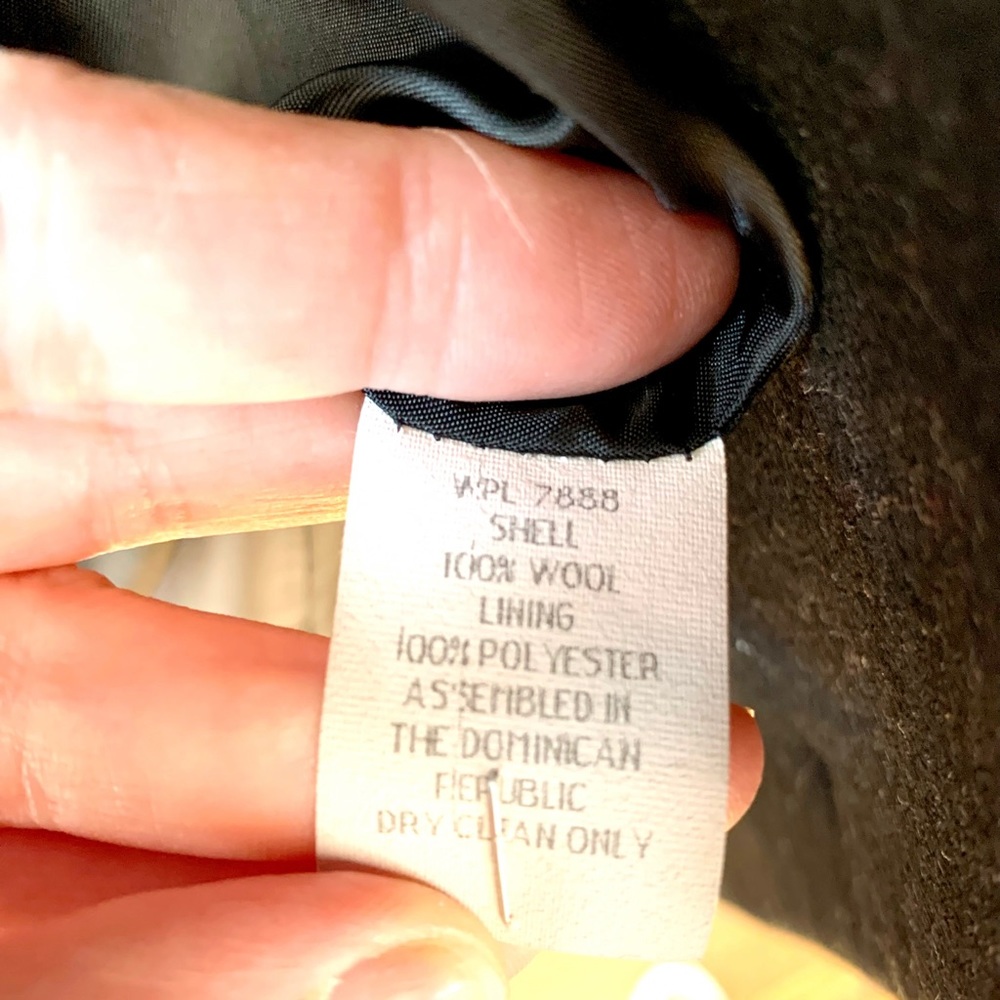 Black wool winter dress coat - Picture 4 of 6